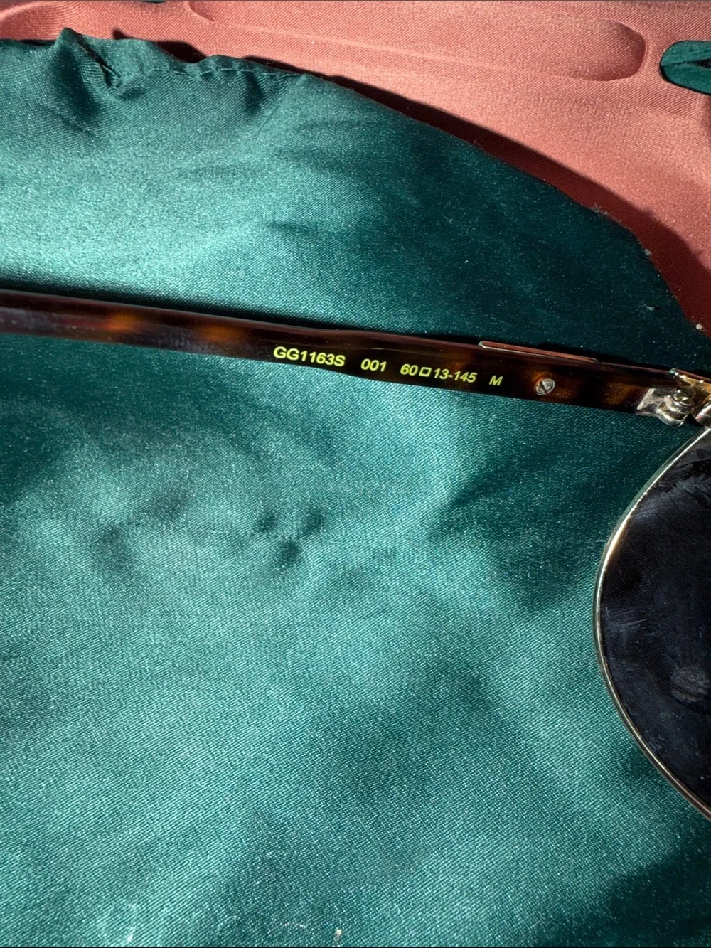 Gucci Tortoiseshell Sunglasses with Gold Accents